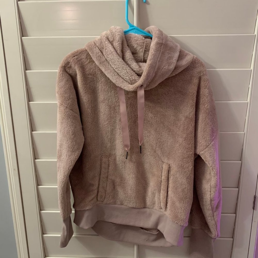 pink athletic soft sweatshirt